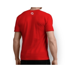 T-shirt czerwony QUATROS wzór 4 rozm. L